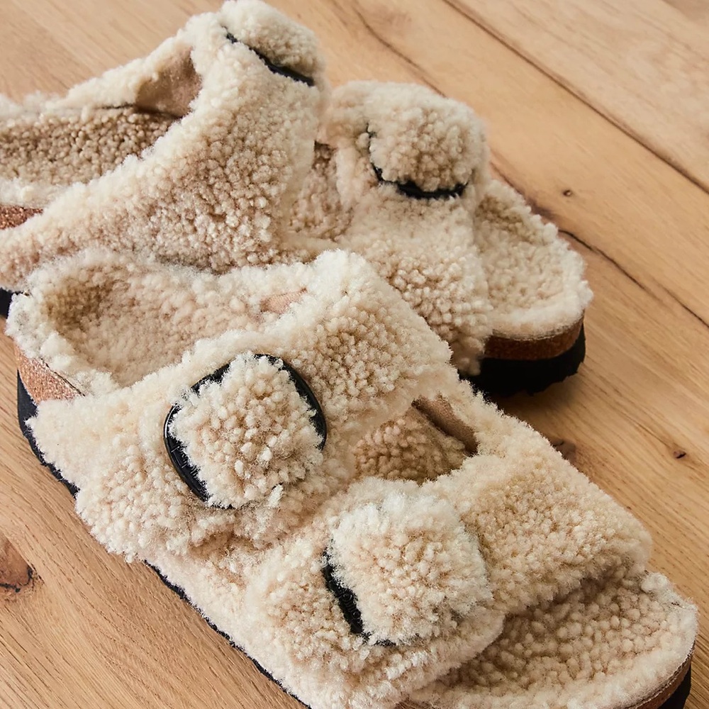Arizona Teddy Shearling Birkenstock Sandals